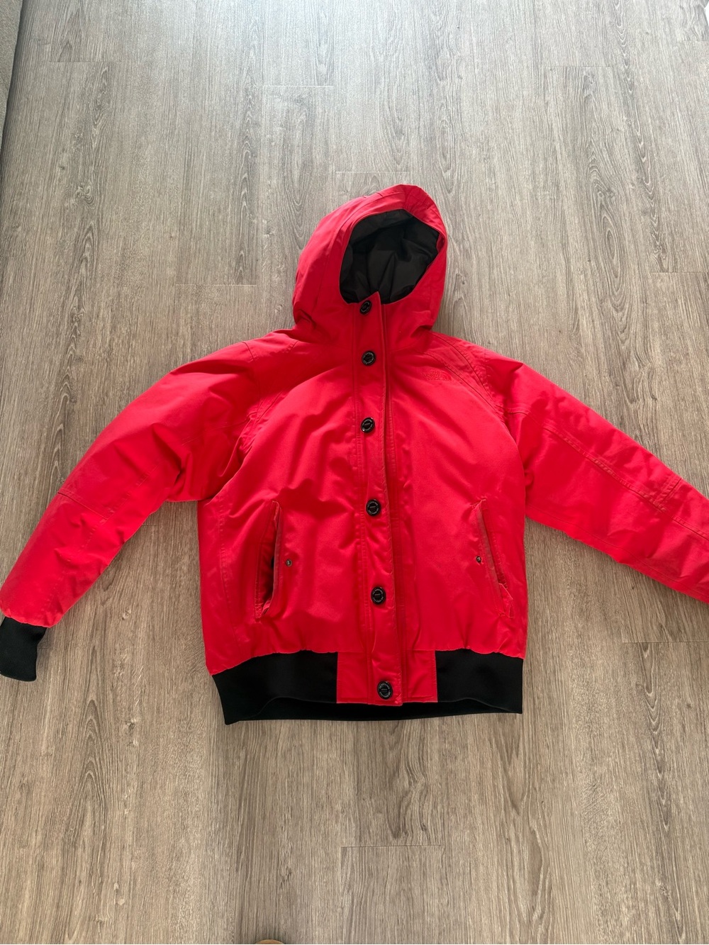 Women’s Red Hooded Winter Jacket -
